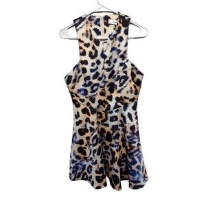 Cameo Leopard Cocktail Pencil Mini Dress Medium